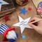 224 Pieces Red White Blue Glitter Stars Patriotic Foam Stickers 4th of July Decorations Christmas Kid's Arts Craft